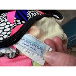 Jantzen Sassafras one piece swimsuit floral highcut dayglow green hot pink orange bright Photo 5