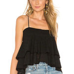 Aqua Green Elegant Black Women's Flounce 3 laters adjustable spaghetti straps large built i Photo 0