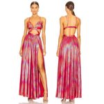 NWT Retrofete Jett Dress XL Multicolor Cutout Ombre Metallic Maxi Photo 1