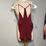 Anthropologie  Burgundy Drape Tank Top Photo 4