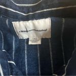 American Eagle  Outfitters Cropped Frayed Hem Striped Long Sleeve Shirt, Sz L Photo 13