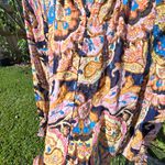 Sanctuary Multicolor Semi Sheer Paisley Sparkle Blouse Size X Small Puff Sleeves Photo 8