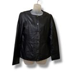 Isaac Mizrahi Live! snap closure leather jacket size 4 Photo 1