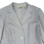 Orvis  Seersucker Three-button Blazer‎ Jacket Lightweight Cotton Stretch Womens 8 Photo 2