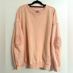 Aerie  Keep It Light Crochet Crew Neck Sweatshirt Small Photo 1