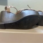 Madison Shoe Dazzle brown/Tan Woven Women's Sandals Size 7 Photo 4