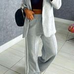 Women's Gray Wide Leg Pantsuit Size M Photo 6