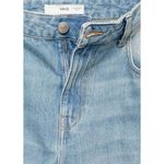 Mango Cuffed Turned-Up Straight Jeans Hanne Light Blue Denim NWT Size 4 Photo 7