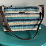 New Connections Woven Striped Ocean Blues Shoulder Bag Purse Photo 8