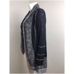 Cardigan Black White Waterfall Open Long sleeve Size M Photo 3