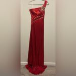 Kiss Kiss Formal Import Bridal Beaded | Sequined One Shoulder Formal Gow… Red Size 10 Photo 1