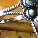 Natural White Buffalo Blue Turquoise Sterling Silver Ring Size 10 Photo 5