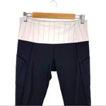 Lululemon Can't Stop Crop High Rise Runners Leggings Black / Slalom Stripe 8 Photo 3