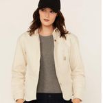 Carhartt Men's Cream Button-Up Shirt Jacket Photo 0