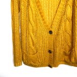 Charlotte Russe Mustard Yellow Button Oversized Knit Cardigan Photo 3
