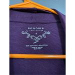 Sonoma  Lifestyle Purple 3/4 Sleeve Open Front Cotton Cardigan Size Small Photo 3
