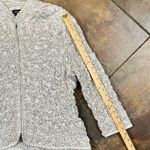 MSK Polka Dot Sequin Textured Long Sleeve Zip Jacket 2X White Photo 5