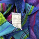 Kathie Lee Dress Women 10 Blue Green Stripe Sheath Midi Dress Vacation‎ Colorful Photo 8