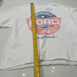 NWT Vintage Ford Mustang Crop Top Shirt S White 1968 Auto Muscle Car USA Tee Photo 4