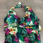 Swimsuits For All Green&Purple Tropical Halter Tie One Piece Swimsuit Sz.16 Green Photo 5