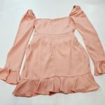 MORE TO COME Khloe Ruffle Sleeve Mini Dress in Blush Medium Pink Photo 10