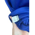 Long Sleeve Knit Bodycon Royal Blue illusion Fitted Dress Size Med Photo 7