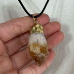 Earthbound Gold crystal Pendant Necklace Photo 4