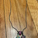 Brighton Retired Open Heart Charms Pendant Silver Snake π Chain Necklace w/ ladybug π & A letter Initial enamel Vintage Photo 0