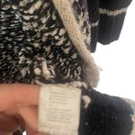 Venus  Y2k Size Large Black & White‎ Knit Hooded Long Open Front Cardigan Sweater Photo 7