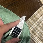 SheIn Green Strapless Top with Gold Floral Accents Photo 3