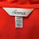 Soma Sleeveless Pleat Front Swing Dress Orange Small Casual Vacay Beach Cruise Photo 4