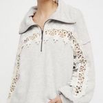 Free People Crochet lLace Sweatshirt Xs Photo 0
