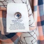 Holding Horses Womens Plaid Button Down Shirt Size 4 Coral Navy Western Boho Photo 4