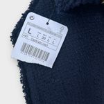 ZARA X Trafuluc Navy Blue Studded Tweed Cropped Blazer Women's Size Large NWT Photo 3