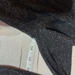 Tobi Sheer Black & Silver Glitter Crop Top Long Sleeve Mock Neck Small Photo 4