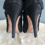 Saks 5th Avenue Saks Fifth Avenue Black Suede Zipper Back Booties Photo 5