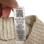 ASOS Ecru Knit Boxy Drop Sleeve Ribbed Long Crop Sweater Cotton Blend Size 4 Photo 6