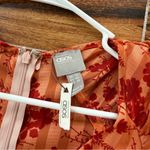 ASOS  Red and Orange Puff Sleeve Maxi Floral Dress Size 10 Photo 3