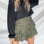 Vestique Green Ruffle Skirt Photo 0