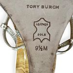 Tory Burch Metallic Capri Miller Logo Wedge Sandals Size 9.5 Gold Photo 7