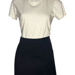 Everlane  Black With Mini Skirt Stretch Cotton Inside Elastic Waist Size 12 Photo 0