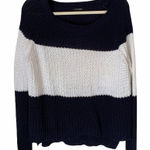 PaperMoon  Navy & White‎ Chunky Oversized Sweater Medium Photo 0