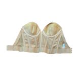 Vintage Carnival Ivory Satin Lace Underwire Corset Bustier longline Bra 32C White Size undefined Photo 6