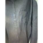 We Wore What  Womens Size Medium Large Boyfriend Overshirt Blue Dark Wash Denim NWT Photo 2