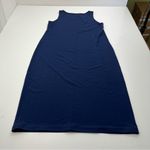 Eileen Fisher Eileen Fisher Petite Womens Petite Small PS SP Sleeveless Navy Blue Dress Photo 6