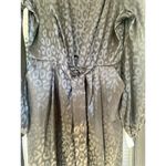 Missguided Misguided Satin Tie Front Wide Leg Jumpsuit Black Size 10 Photo 7