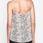 Equipment  Layla Silk Black & Cream Snake Print Cami Top, Size Medium Photo 2