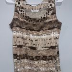 TanJay Brown and Cream Tank Top NWOT Size M Photo 0