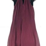 Lulus LULU’S Burgundy Pleated Ruffle Halter Swing Mini Dress Size Small Party Cocktail Photo 1