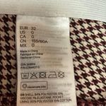 H&M  Women's Brown Houndstooth Plaid Flat Front Crop Skinny Career Pants Size 0 Photo 4